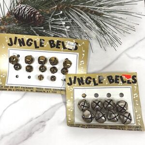 Vintage jingle bells in original packaging: 20 bells for decor or crafts